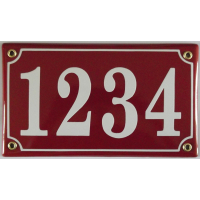 Huisnummer bord 'extra 4' 22x13 cm